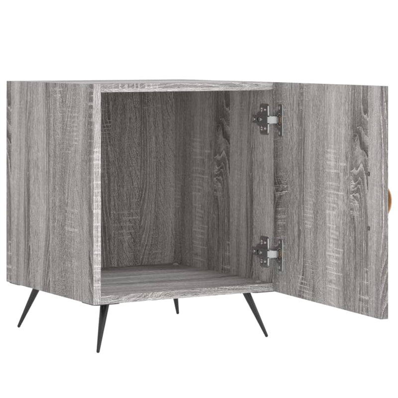 vidaXL 2 db szürke sonoma színű szerelt fa éjjeliszekrény 40x40x50 cm