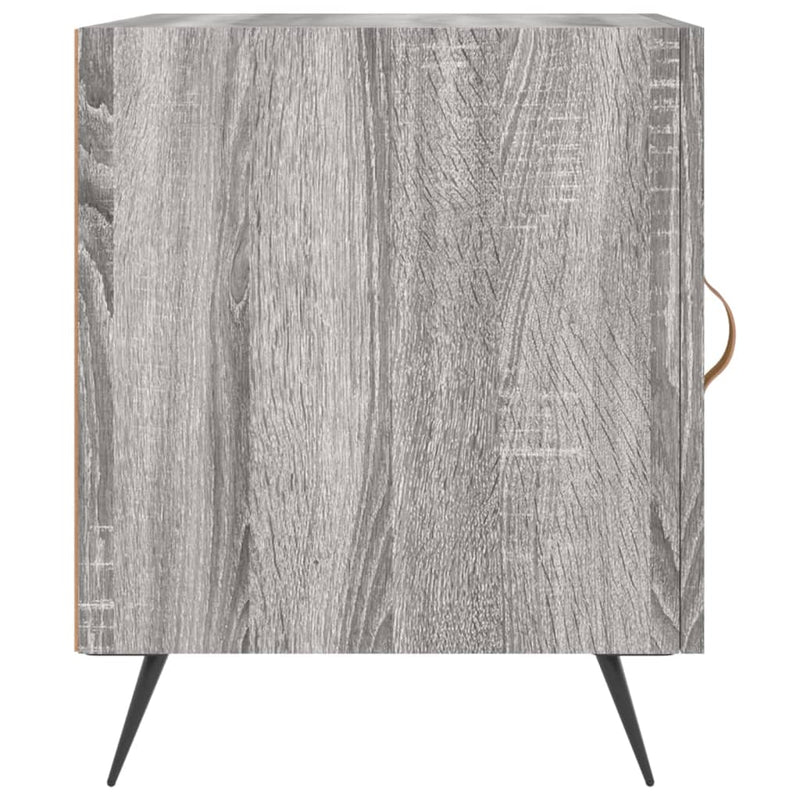 vidaXL 2 db szürke sonoma színű szerelt fa éjjeliszekrény 40x40x50 cm