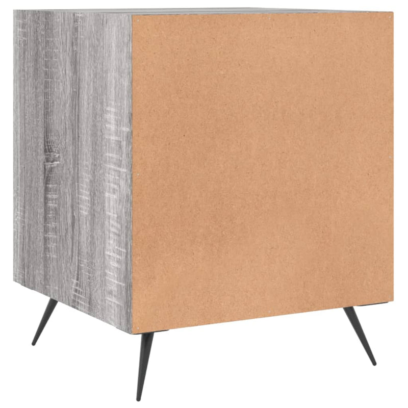 vidaXL 2 db szürke sonoma színű szerelt fa éjjeliszekrény 40x40x50 cm
