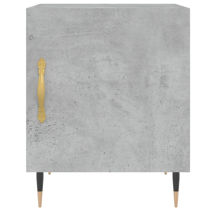 vidaXL 2 db betonszürke szerelt fa éjjeliszekrény 40 x 40 x 50 cm