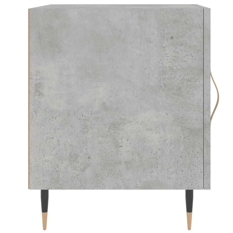 vidaXL 2 db betonszürke szerelt fa éjjeliszekrény 40 x 40 x 50 cm