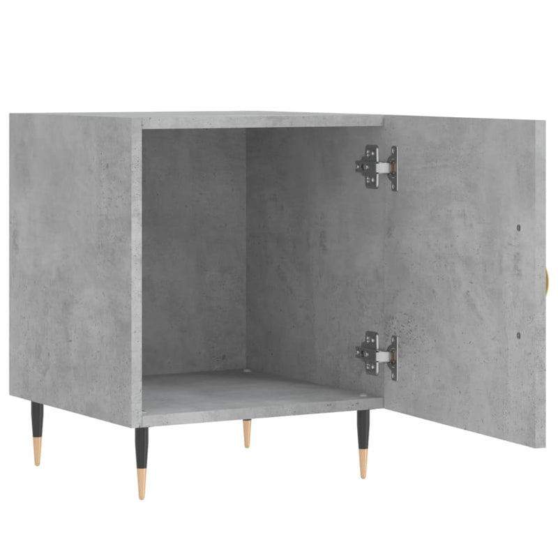 vidaXL 2 db betonszürke szerelt fa éjjeliszekrény 40 x 40 x 50 cm