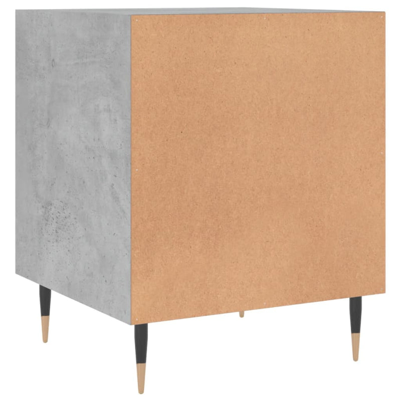 vidaXL 2 db betonszürke szerelt fa éjjeliszekrény 40 x 40 x 50 cm