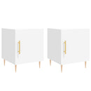 vidaXL 2 db fehér szerelt fa éjjeliszekrény 40 x 40 x 50 cm