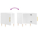 vidaXL 2 db magasfényű fehér szerelt fa éjjeliszekrény 40 x 40 x 50 cm