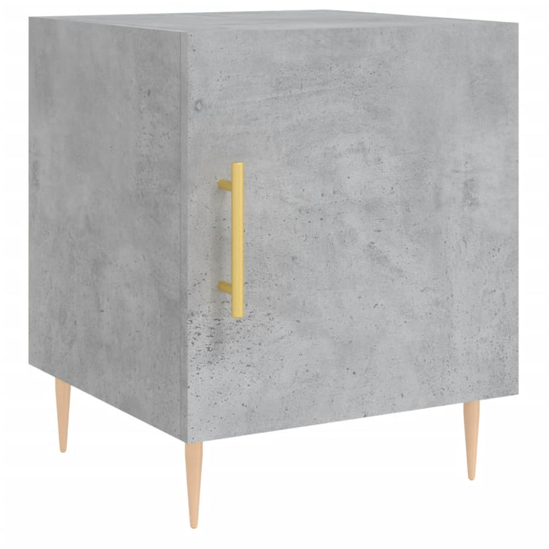 vidaXL 2 db betonszürke szerelt fa éjjeliszekrény 40 x 40 x 50 cm