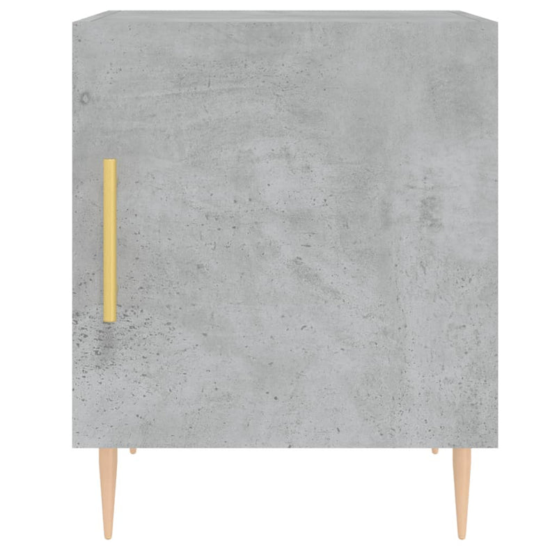 vidaXL 2 db betonszürke szerelt fa éjjeliszekrény 40 x 40 x 50 cm