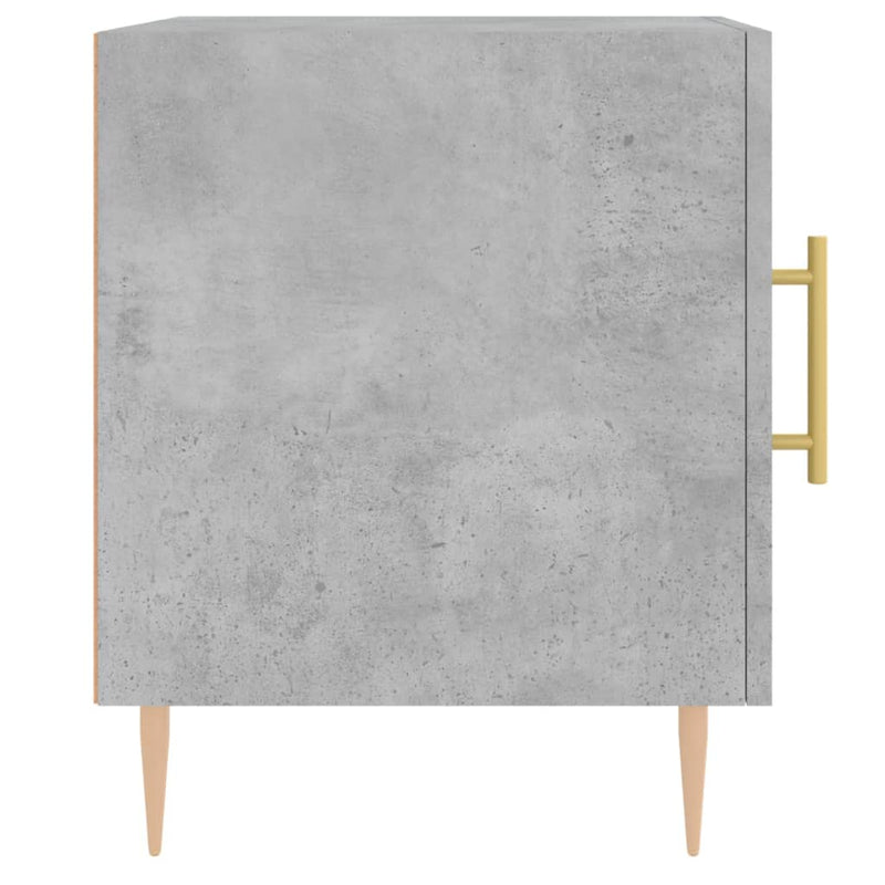 vidaXL 2 db betonszürke szerelt fa éjjeliszekrény 40 x 40 x 50 cm