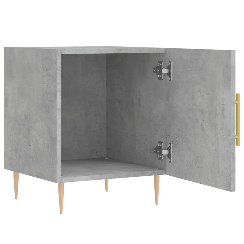 vidaXL 2 db betonszürke szerelt fa éjjeliszekrény 40 x 40 x 50 cm