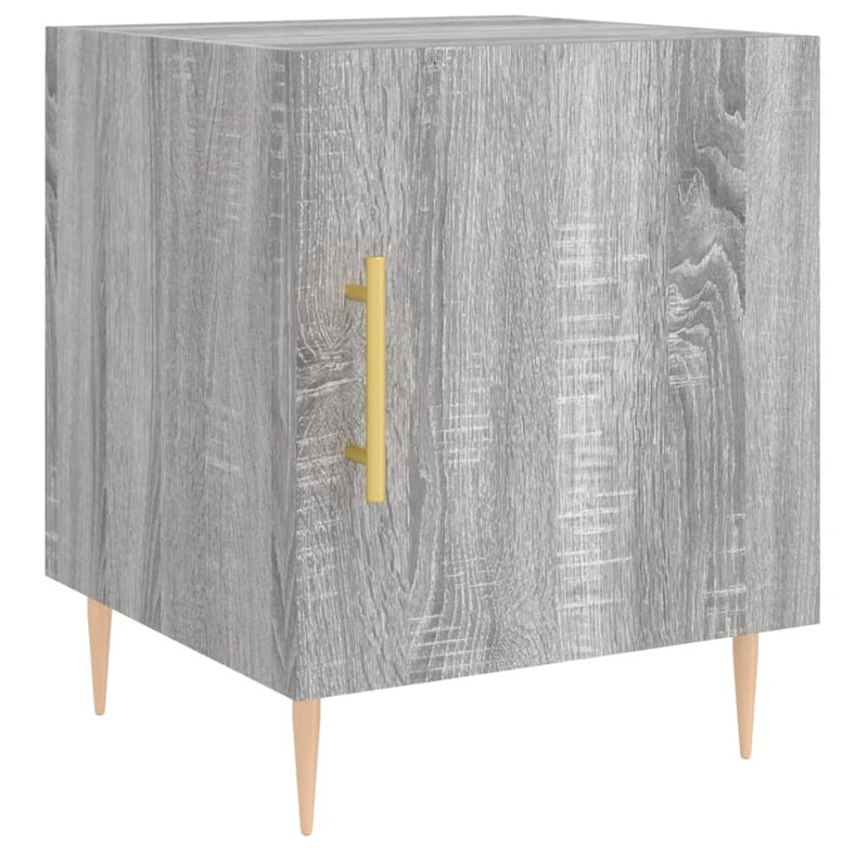 vidaXL 2 db szürke sonoma színű szerelt fa éjjeliszekrény 40x40x50 cm