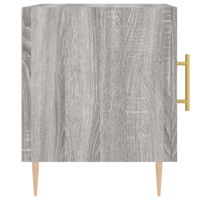 vidaXL 2 db szürke sonoma színű szerelt fa éjjeliszekrény 40x40x50 cm