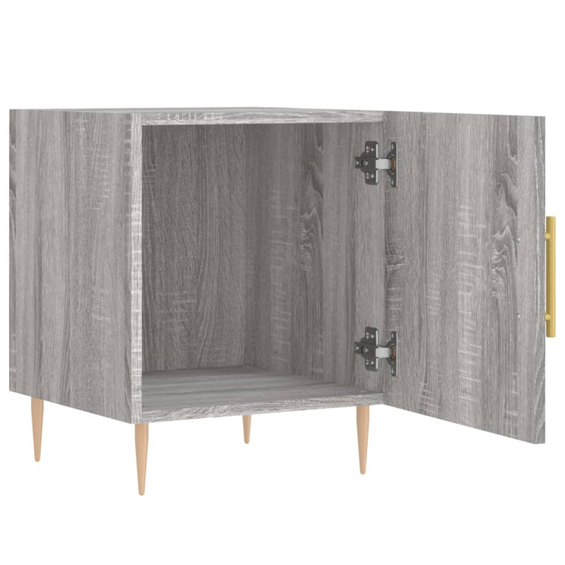 vidaXL 2 db szürke sonoma színű szerelt fa éjjeliszekrény 40x40x50 cm