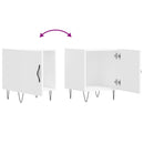 vidaXL 2 db fehér szerelt fa éjjeliszekrény 40 x 40 x 50 cm