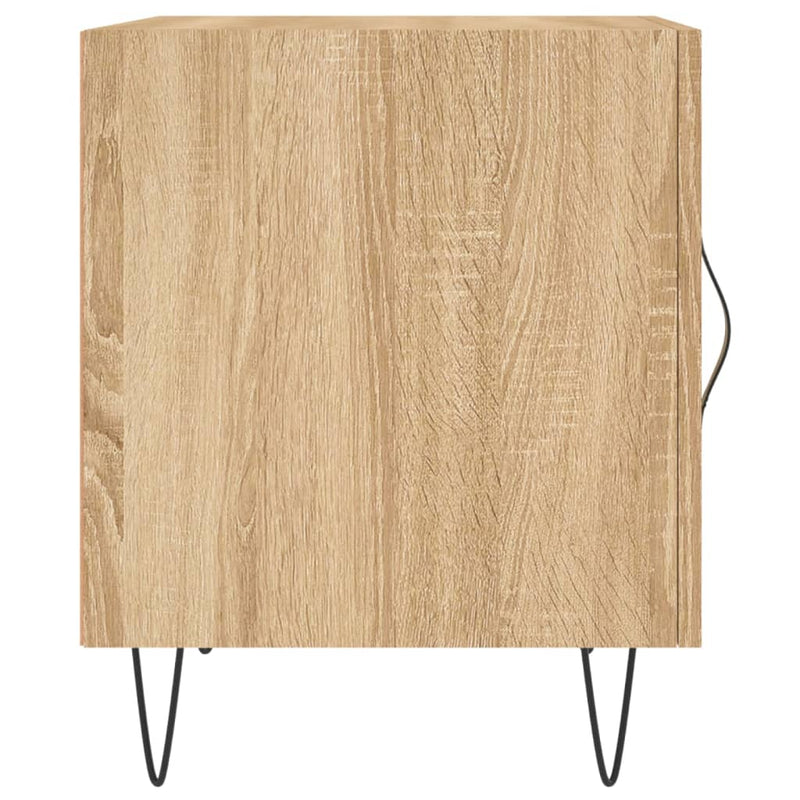 vidaXL 2 db sonoma tölgy színű szerelt fa éjjeliszekrény 40x40x50 cm