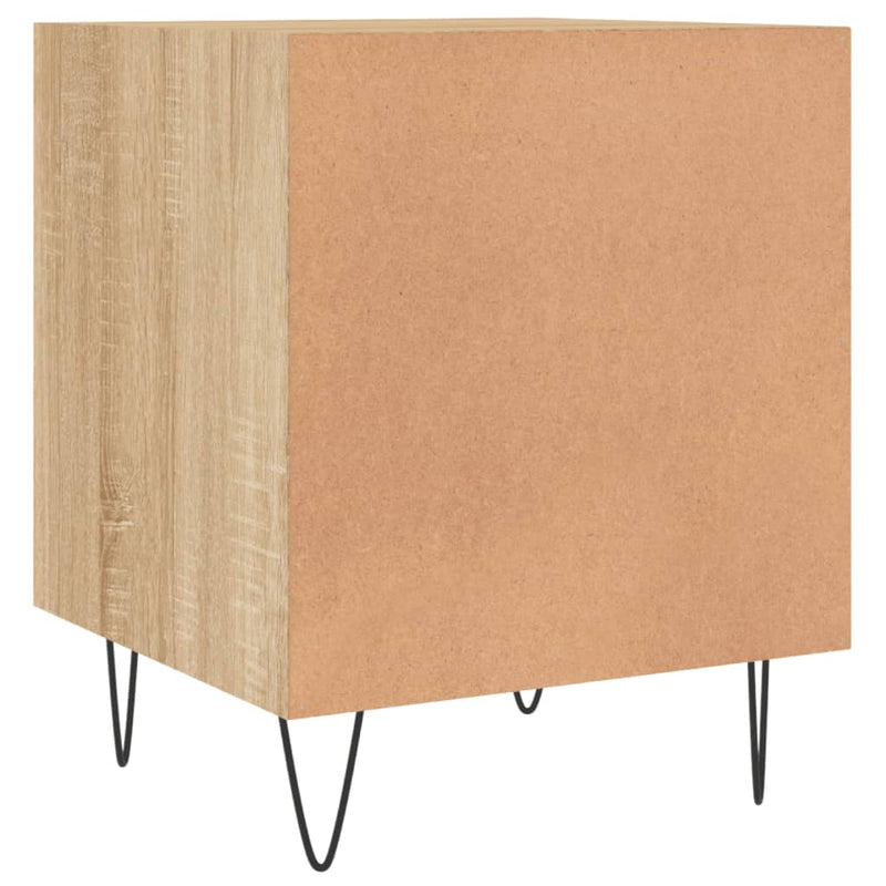 vidaXL 2 db sonoma tölgy színű szerelt fa éjjeliszekrény 40x40x50 cm