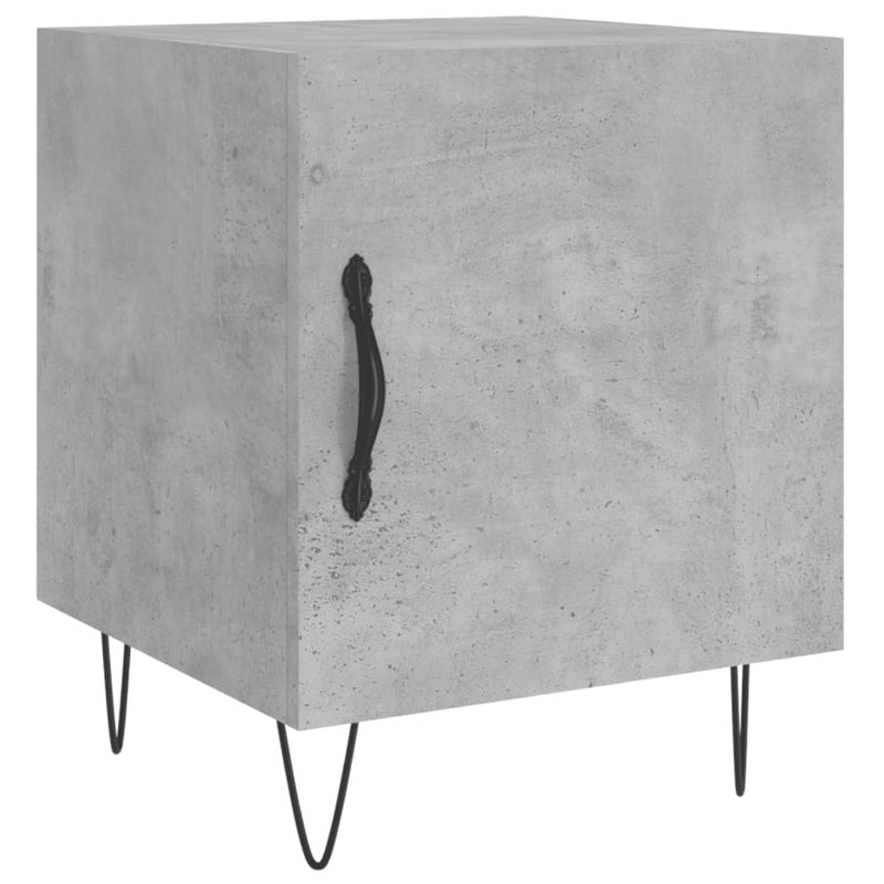 vidaXL 2 db betonszürke szerelt fa éjjeliszekrény 40 x 40 x 50 cm