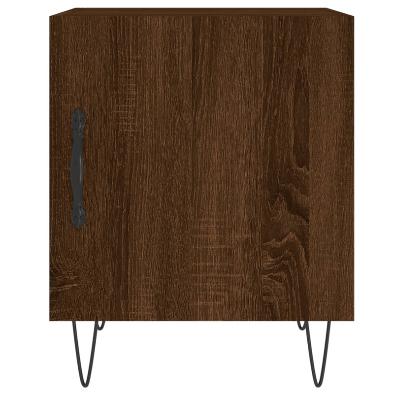 vidaXL 2 db barna tölgyszínű szerelt fa éjjeliszekrény 40 x 40 x 50 cm