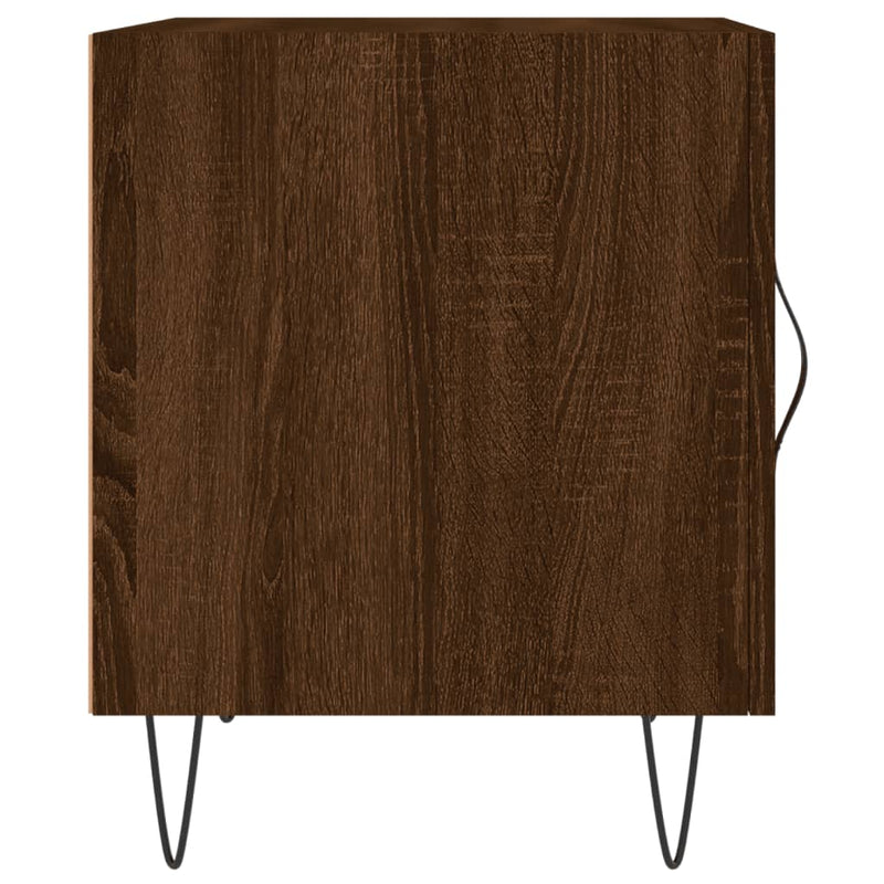 vidaXL 2 db barna tölgyszínű szerelt fa éjjeliszekrény 40 x 40 x 50 cm