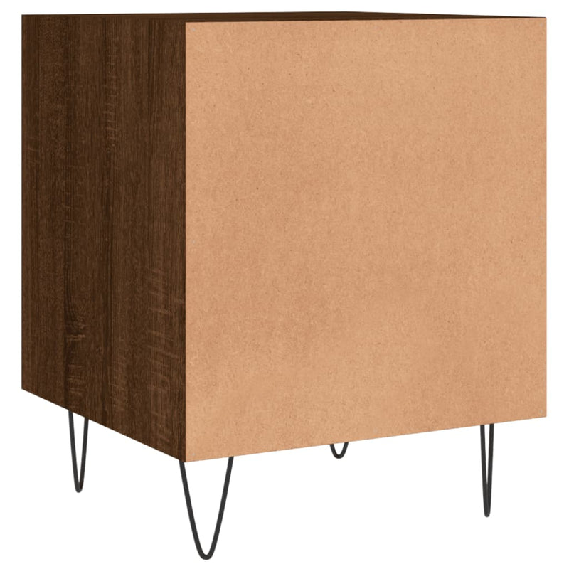 vidaXL 2 db barna tölgyszínű szerelt fa éjjeliszekrény 40 x 40 x 50 cm