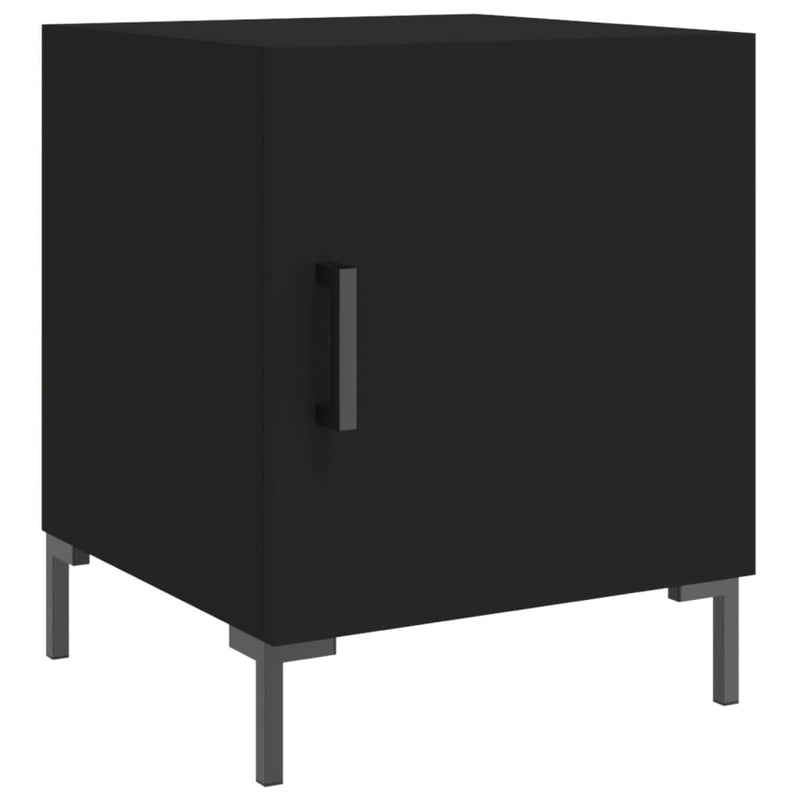 vidaXL 2 db fekete szerelt fa éjjeliszekrény 40 x 40 x 50 cm