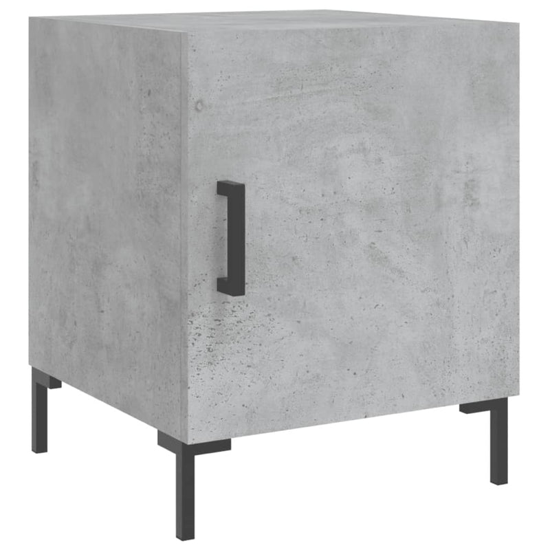 vidaXL 2 db betonszürke szerelt fa éjjeliszekrény 40 x 40 x 50 cm