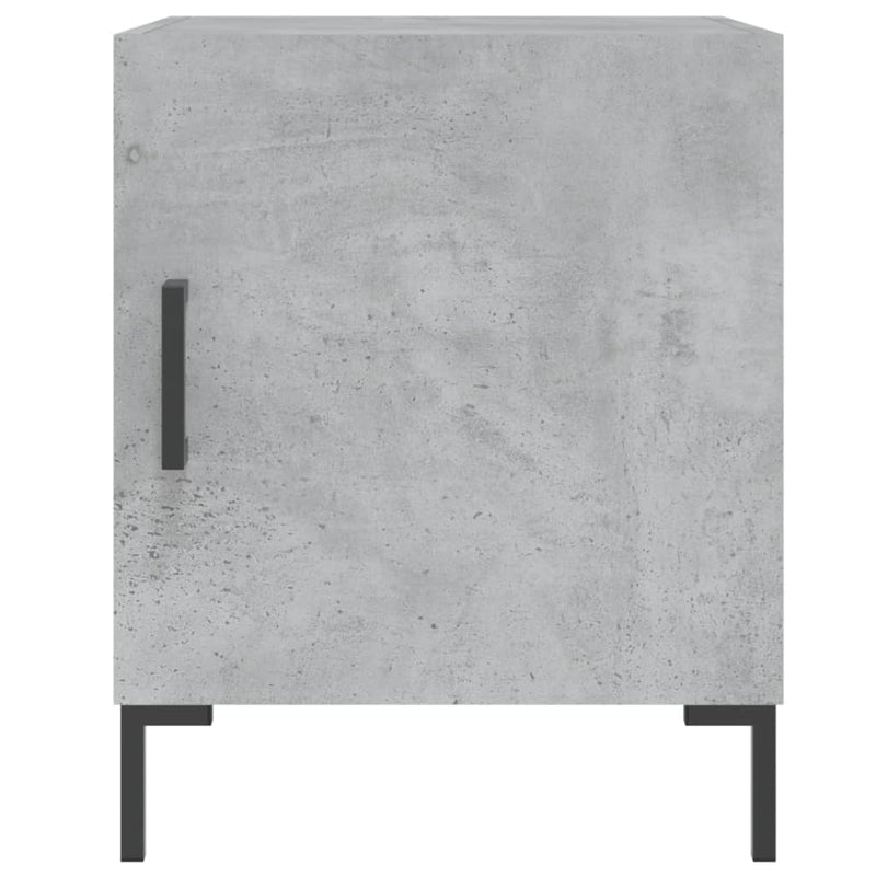 vidaXL 2 db betonszürke szerelt fa éjjeliszekrény 40 x 40 x 50 cm