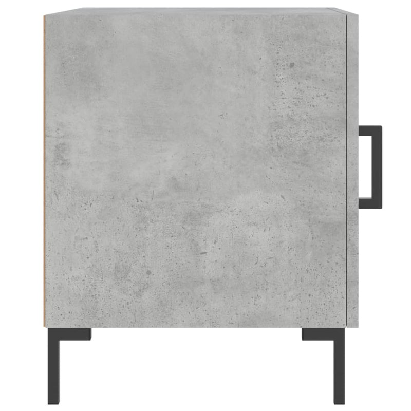 vidaXL 2 db betonszürke szerelt fa éjjeliszekrény 40 x 40 x 50 cm