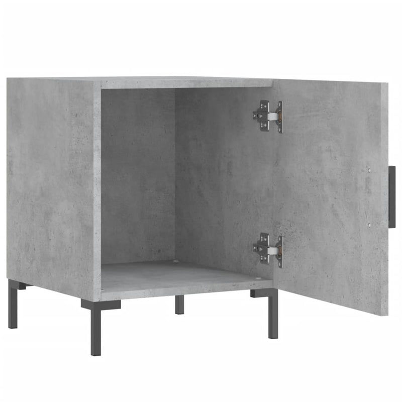vidaXL 2 db betonszürke szerelt fa éjjeliszekrény 40 x 40 x 50 cm