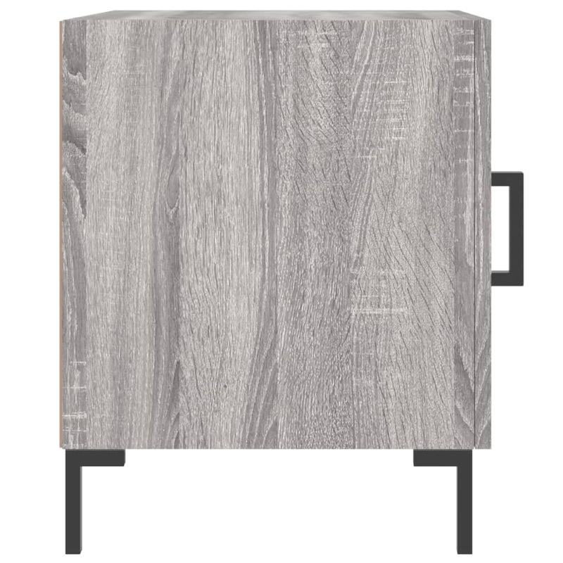 vidaXL 2 db szürke sonoma színű szerelt fa éjjeliszekrény 40x40x50 cm