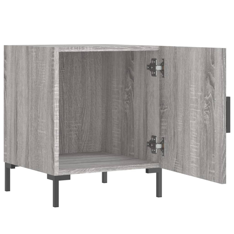 vidaXL 2 db szürke sonoma színű szerelt fa éjjeliszekrény 40x40x50 cm