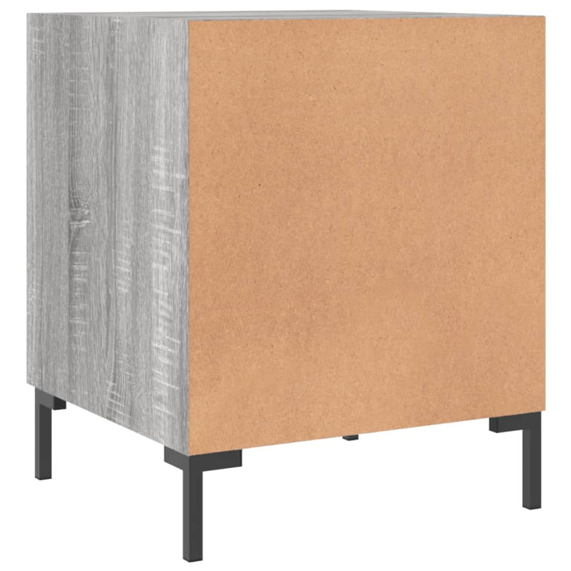vidaXL 2 db szürke sonoma színű szerelt fa éjjeliszekrény 40x40x50 cm