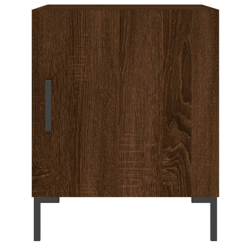 vidaXL 2 db barna tölgyszínű szerelt fa éjjeliszekrény 40 x 40 x 50 cm