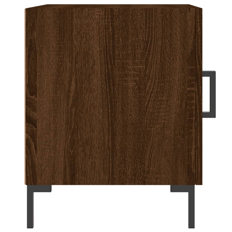 vidaXL 2 db barna tölgyszínű szerelt fa éjjeliszekrény 40 x 40 x 50 cm