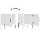 vidaXL 2 db fehér szerelt fa éjjeliszekrény 40 x 40 x 50 cm