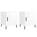 vidaXL 2 db magasfényű fehér szerelt fa éjjeliszekrény 40 x 40 x 50 cm