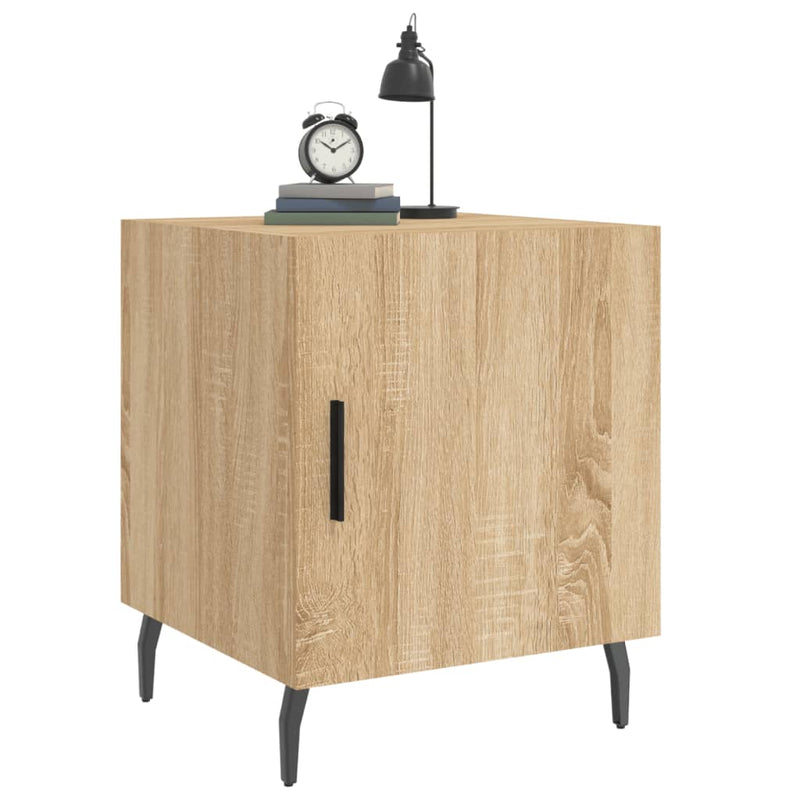 vidaXL 2 db sonoma tölgy színű szerelt fa éjjeliszekrény 40x40x50 cm