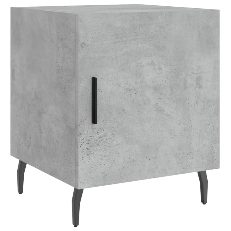 vidaXL 2 db betonszürke szerelt fa éjjeliszekrény 40 x 40 x 50 cm