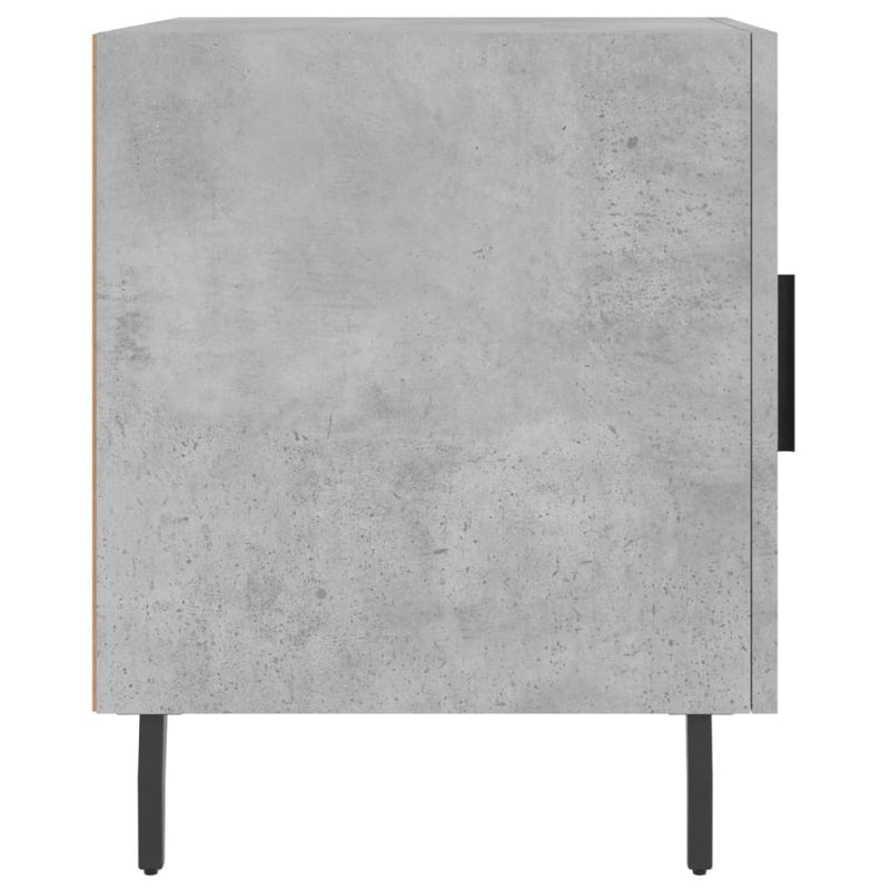 vidaXL 2 db betonszürke szerelt fa éjjeliszekrény 40 x 40 x 50 cm