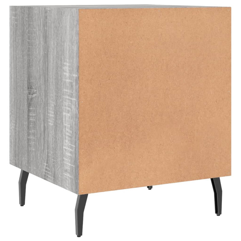 vidaXL 2 db szürke sonoma színű szerelt fa éjjeliszekrény 40x40x50 cm