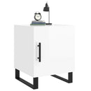 vidaXL 2 db magasfényű fehér szerelt fa éjjeliszekrény 40 x 40 x 50 cm