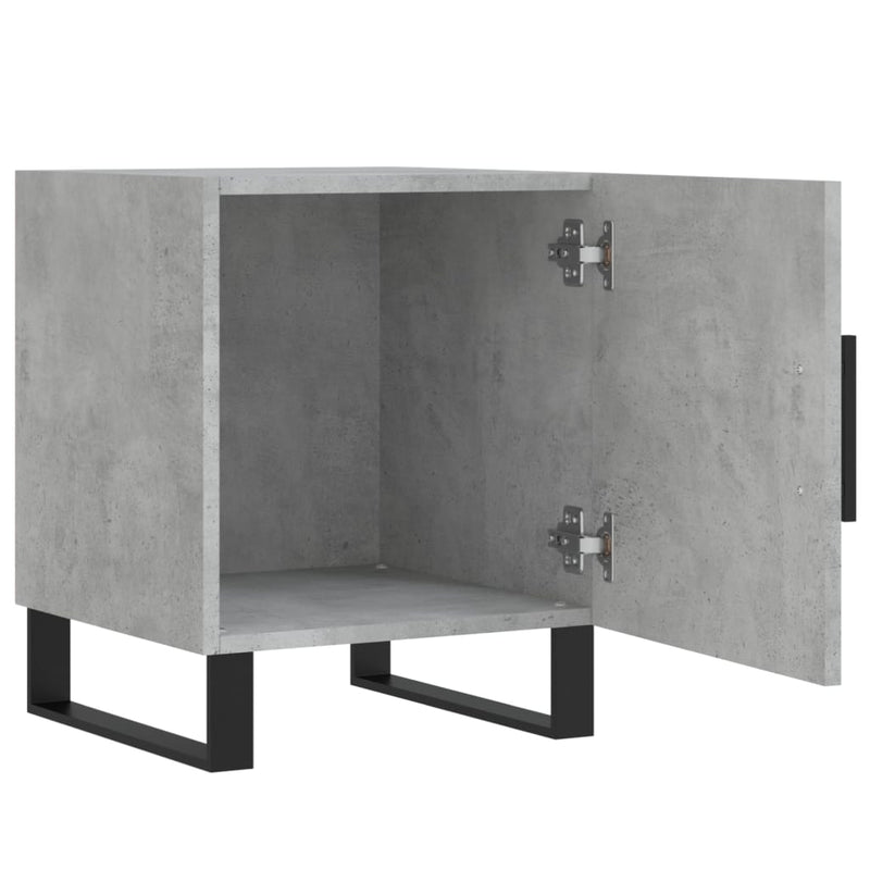 vidaXL 2 db betonszürke szerelt fa éjjeliszekrény 40 x 40 x 50 cm