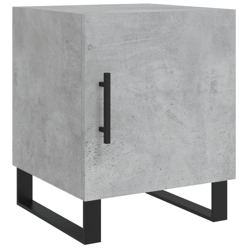 vidaXL 2 db betonszürke szerelt fa éjjeliszekrény 40 x 40 x 50 cm