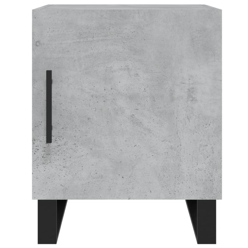 vidaXL 2 db betonszürke szerelt fa éjjeliszekrény 40 x 40 x 50 cm