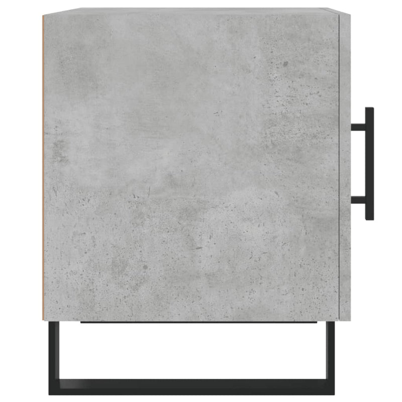 vidaXL 2 db betonszürke szerelt fa éjjeliszekrény 40 x 40 x 50 cm