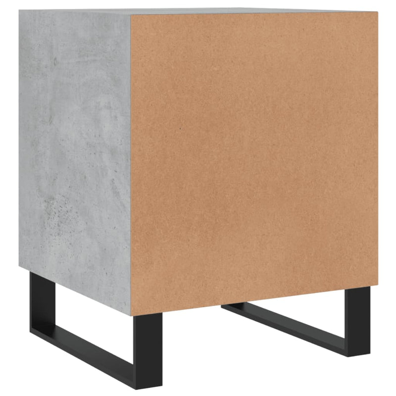vidaXL 2 db betonszürke szerelt fa éjjeliszekrény 40 x 40 x 50 cm