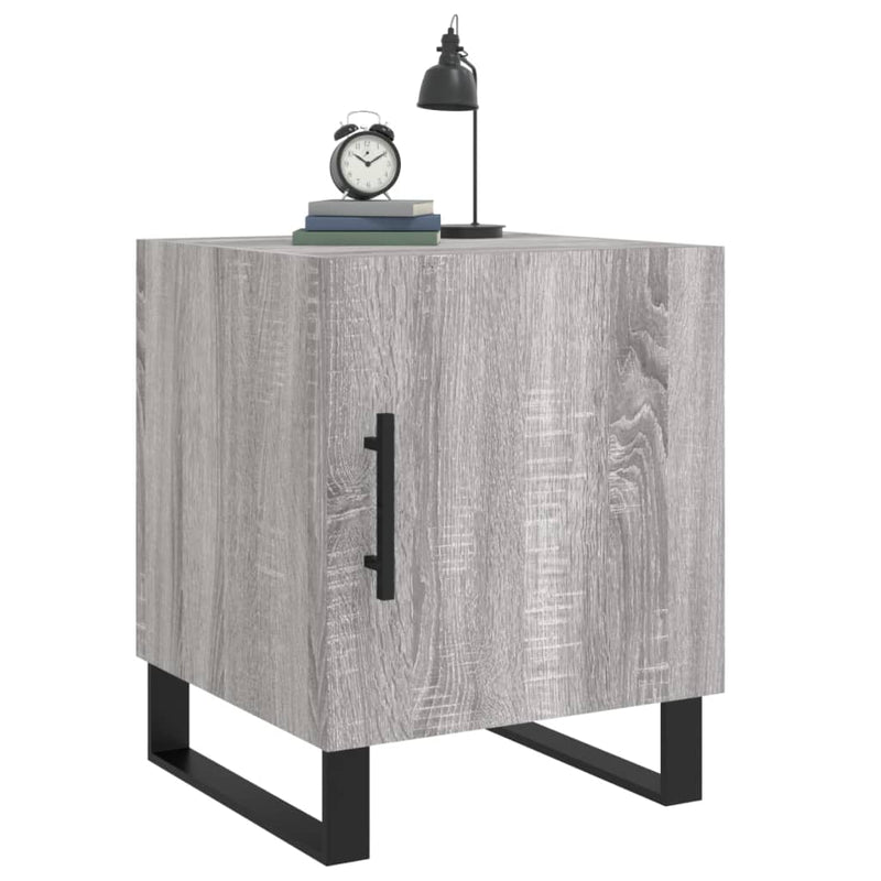 vidaXL 2 db szürke sonoma színű szerelt fa éjjeliszekrény 40x40x50 cm