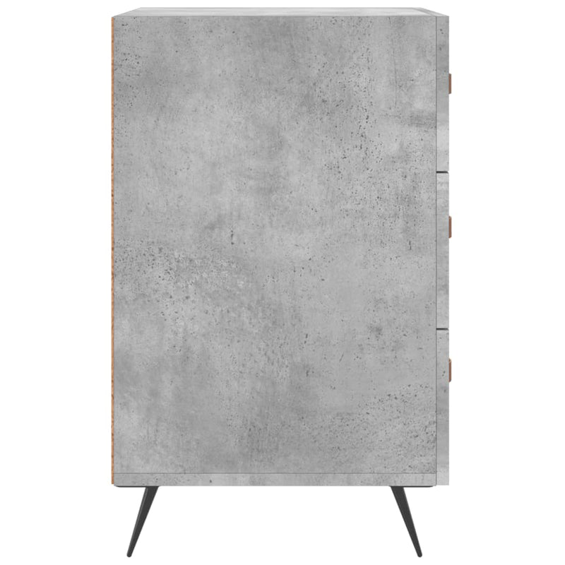 vidaXL betonszürke szerelt fa éjjeliszekrény 40 x 40 x 66 cm