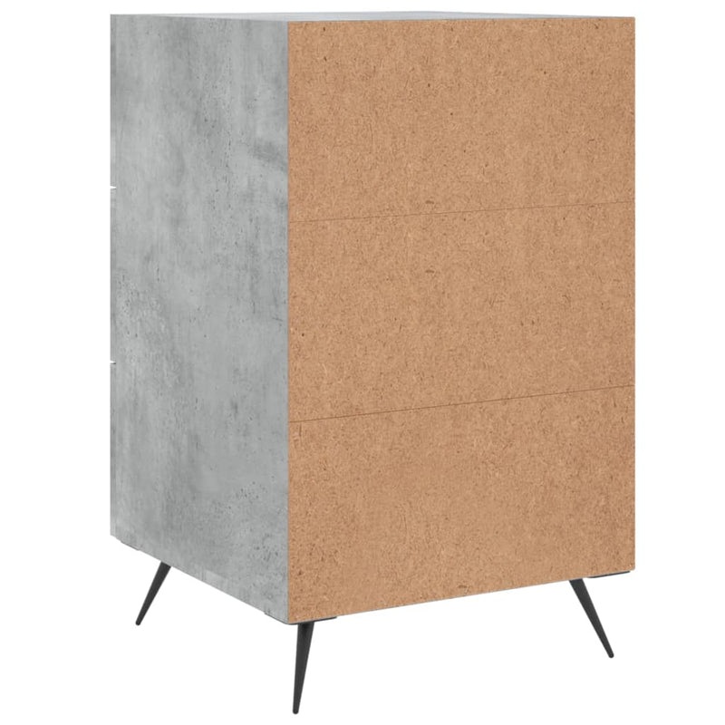vidaXL betonszürke szerelt fa éjjeliszekrény 40 x 40 x 66 cm