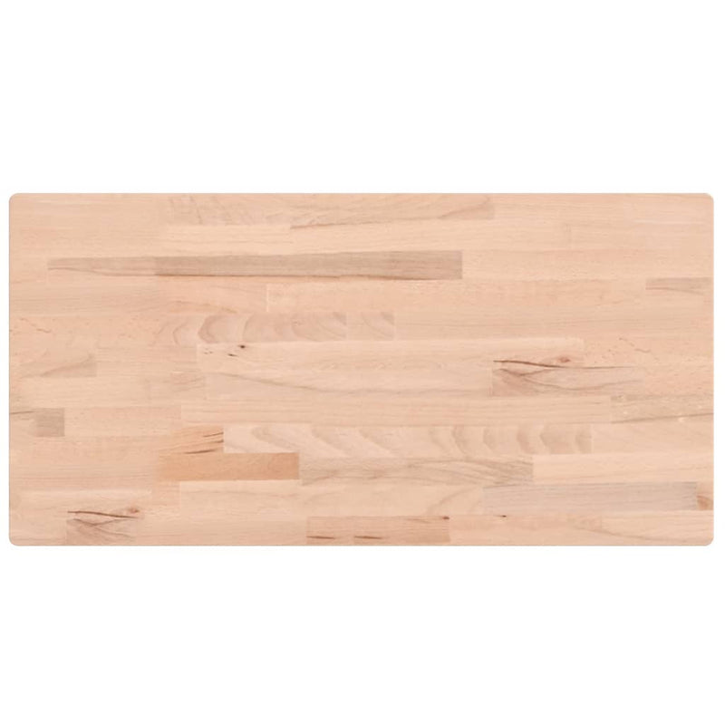 vidaXL tömör bükkfa téglalap alakú asztallap 100x50x1,5 cm