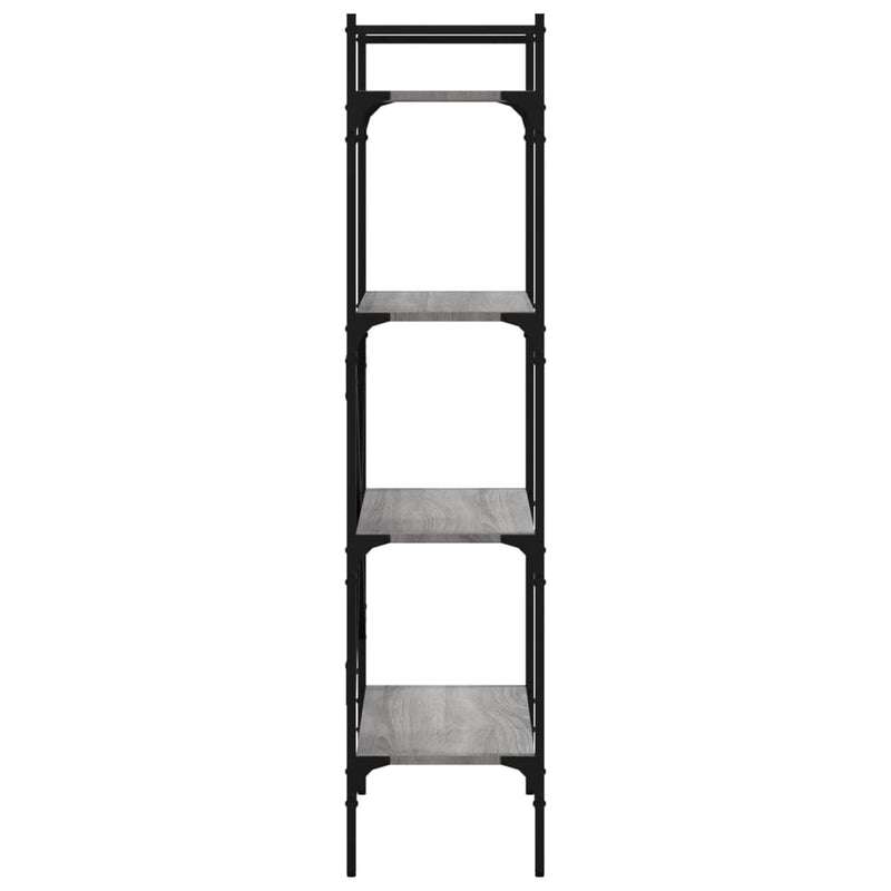 vidaXL 4 szintes szürke sonoma színű fa könyvespolc 56x31,5x138,5 cm